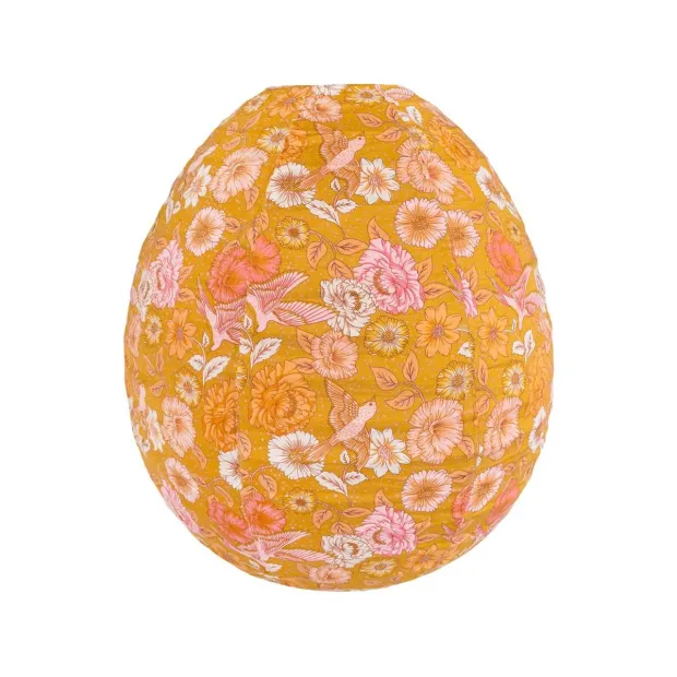 Lampion tissu boule japonaise oeuf Colombe