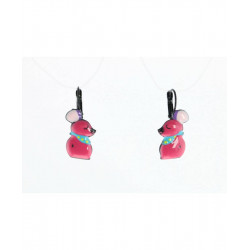 Boucles d'oreilles Mimi rose - Bibop et Lula