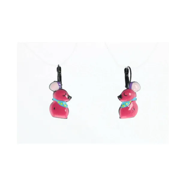 Boucles d'oreilles Mimi rose