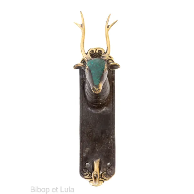 Patère, porte-manteau mural, bronze, Oryx
