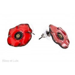 Boucles d'oreilles clous Coquelicots - Bibop et Lula