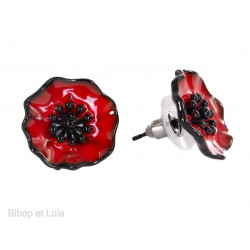 Boucles d'oreilles clous Pavots - Bibop et Lula