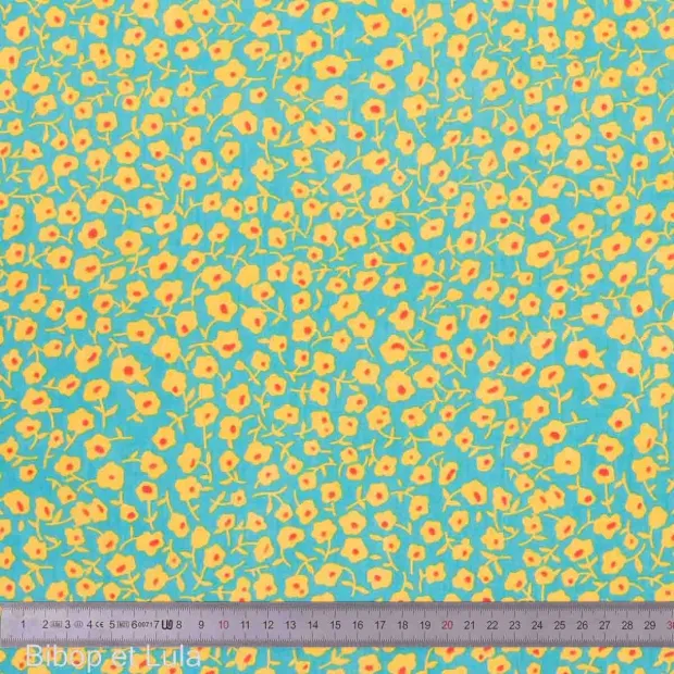 Tissu coton Billie jaune