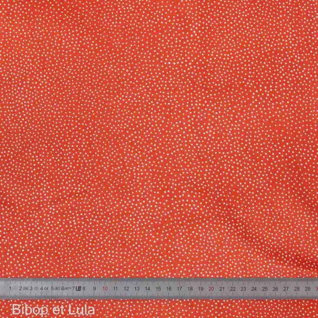 Tissu coton Nuée orange