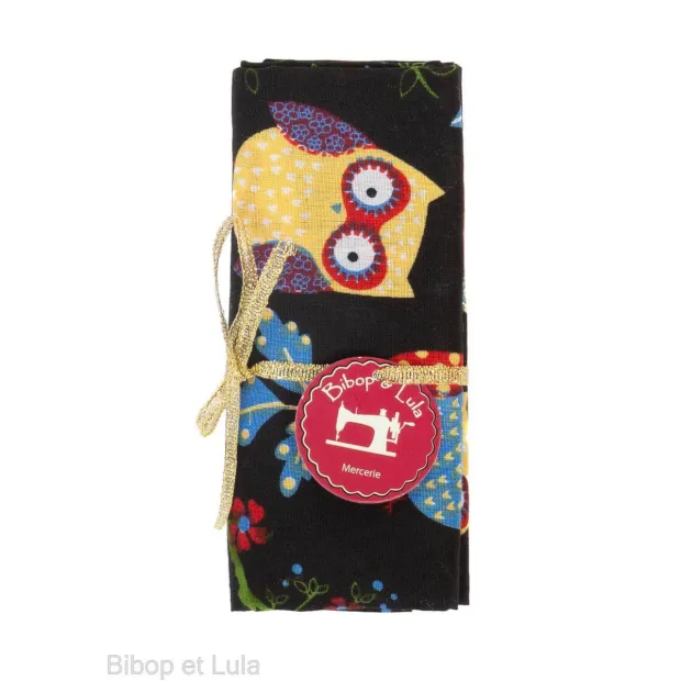 Coupon tissu Hiboux