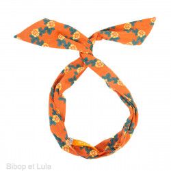 Bandeau rigide Flores abricot - Bibop et Lula