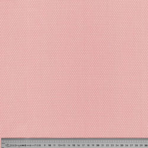 Tissu coton petit pois rose dragée - Bibop et Lula