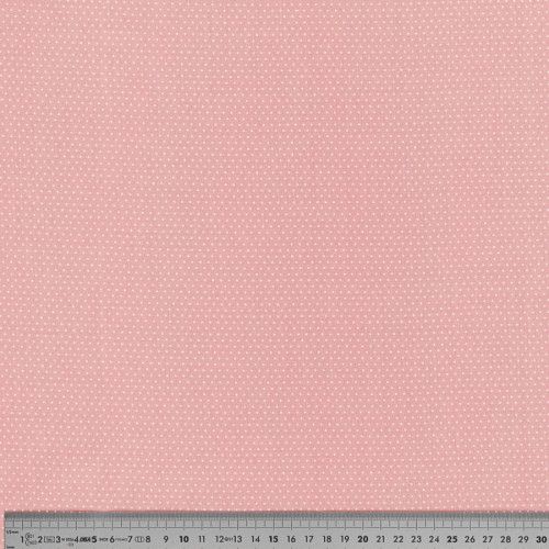 Tissu coton petit pois rose dragée - Bibop et Lula