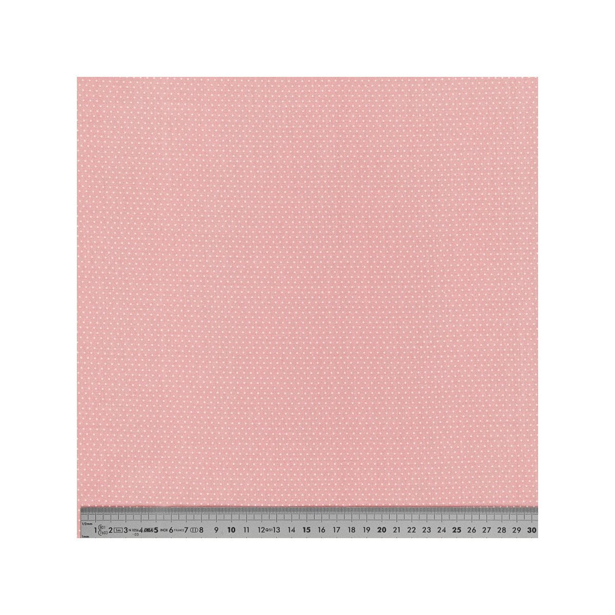 Tissu coton petit pois rose dragée - Bibop et Lula