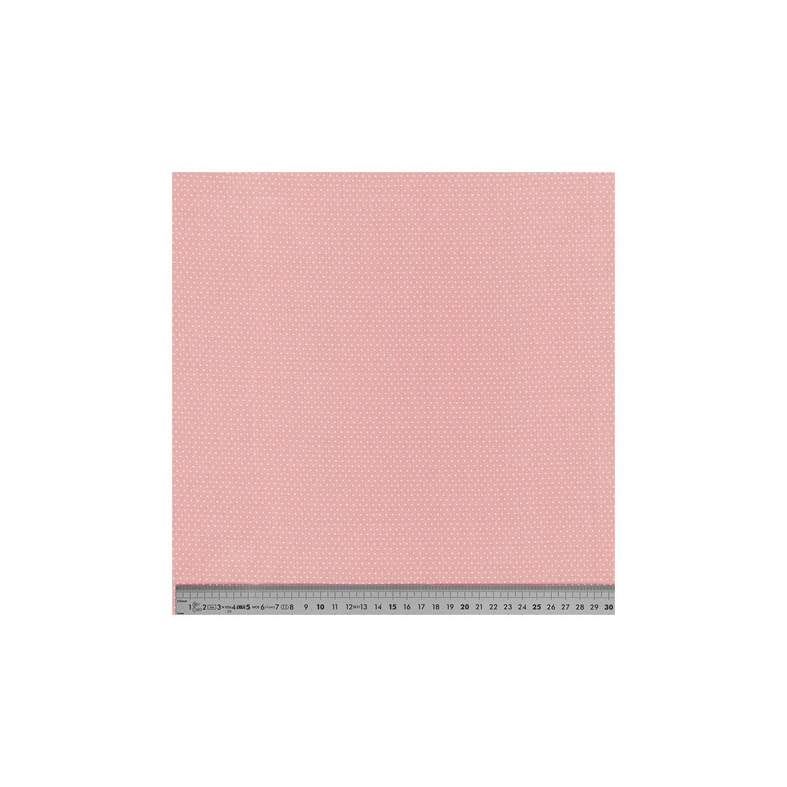 Tissu coton petit pois rose dragée