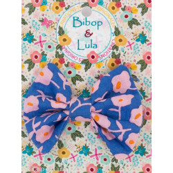 Barrette noeud papillon Billie blue - Bibop et Lula