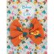 Barrette noeud papillon Flores abricot - Bibop et Lula