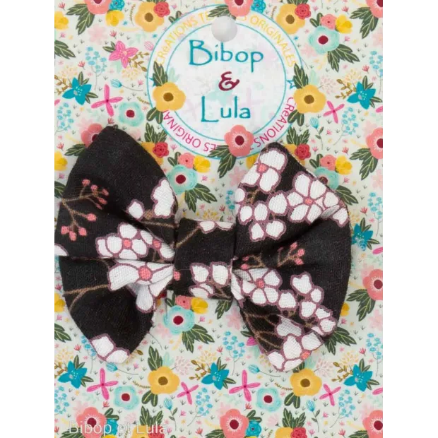 Barrette noeud papillon Sayuri blanc