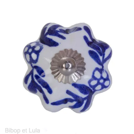 Bouton de meuble céramique couronne 6