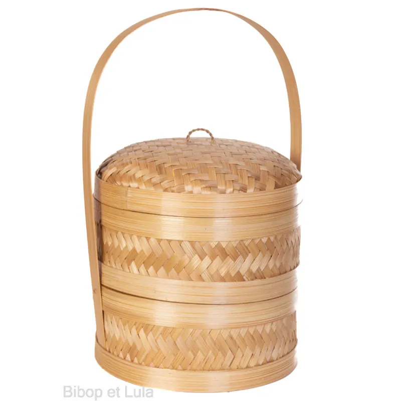 Panier bambou double