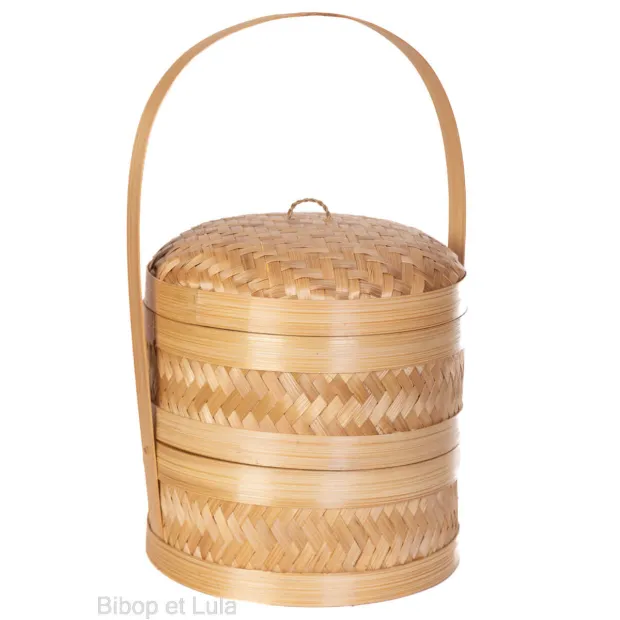 Panier bambou double