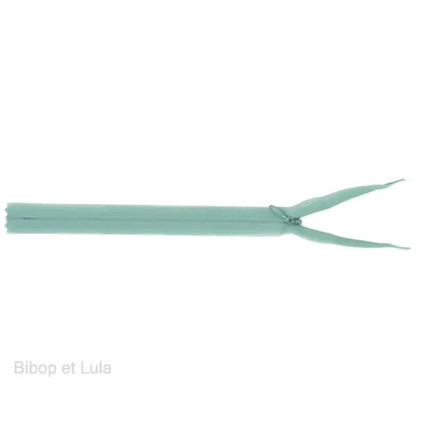 Fermeture éclair invisible Vert d'eau