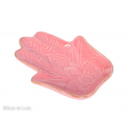 Vide poche main de fatma céramique rose - Bibop et Lula