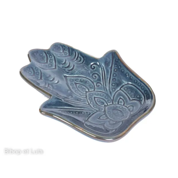 Vide poche céramique bleu