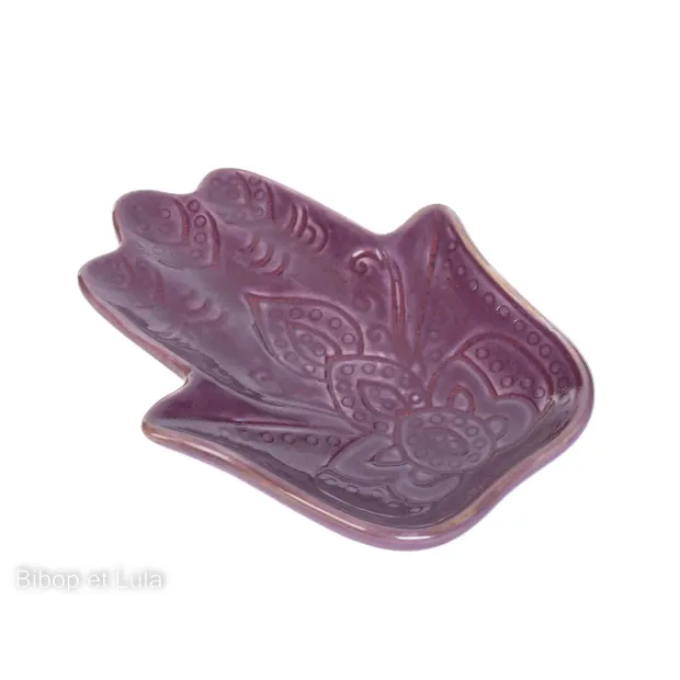 Vide poche céramique violet