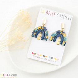 MADDIE boucles d'oreilles "Fleur Pétrole" - Bibop et Lula