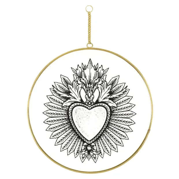 Ex-voto en verre personnalisé Cœur