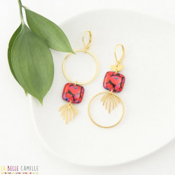 ALBANE boucles d'oreilles "Coquelicot" - Bibop et Lula