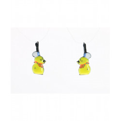 Boucles d'oreilles Mimi jaune - Bibop et Lula