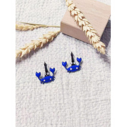 Boucles d'oreilles Crabe Bleu - Bibop et Lula