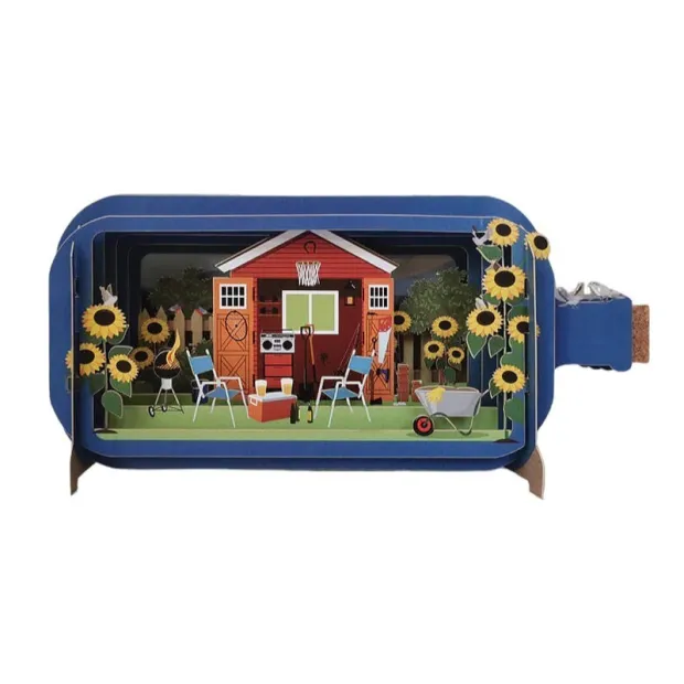 3D Pop Up Carte Abri de Jardin