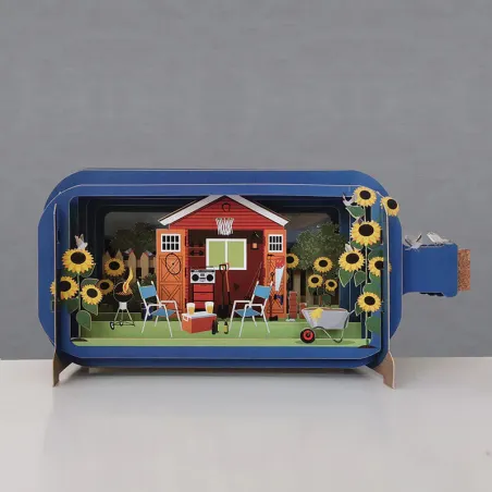 3D Pop Up Carte Abri de Jardin