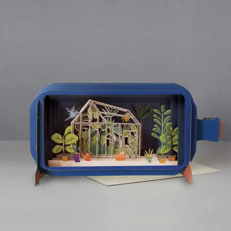 3D Pop Up Carte Maison Verte