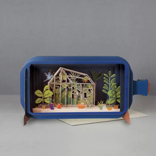 3D Pop Up Carte Maison Verte