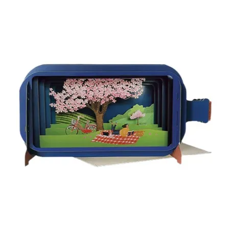 3D Pop Up Carte Détente sous Cerisier