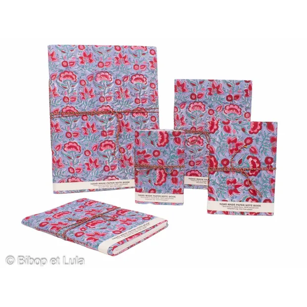 Carnets tissu Arya, papier recyclé