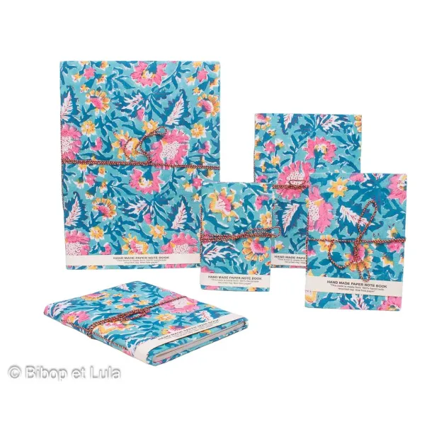 Carnets tissu Arun, papier recyclé