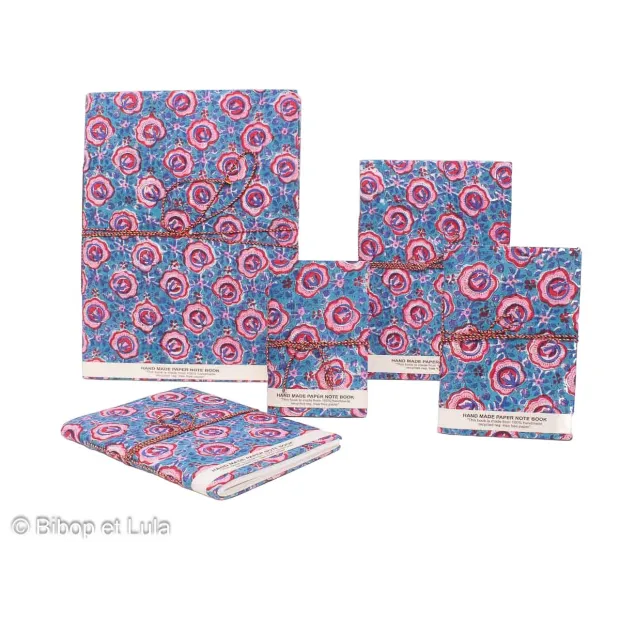 Carnets tissu Ganesh, papier recyclé