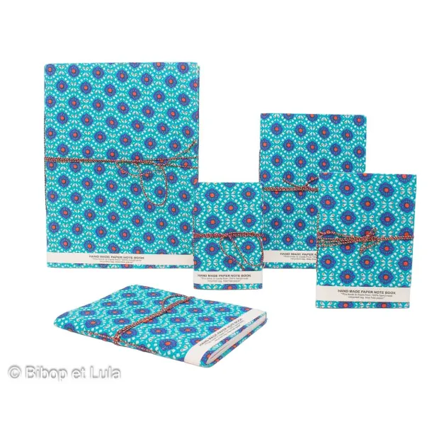 Carnets tissu Jivan, papier recyclé