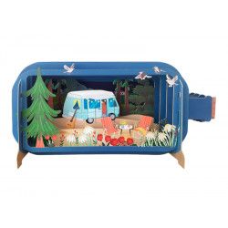 3D Pop Up Carte Caravane - Bibop et Lula