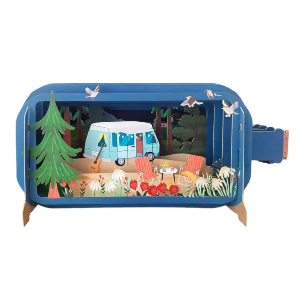 3D Pop Up Carte Caravane