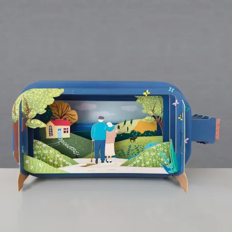 3D Pop Up Carte Couple âgé