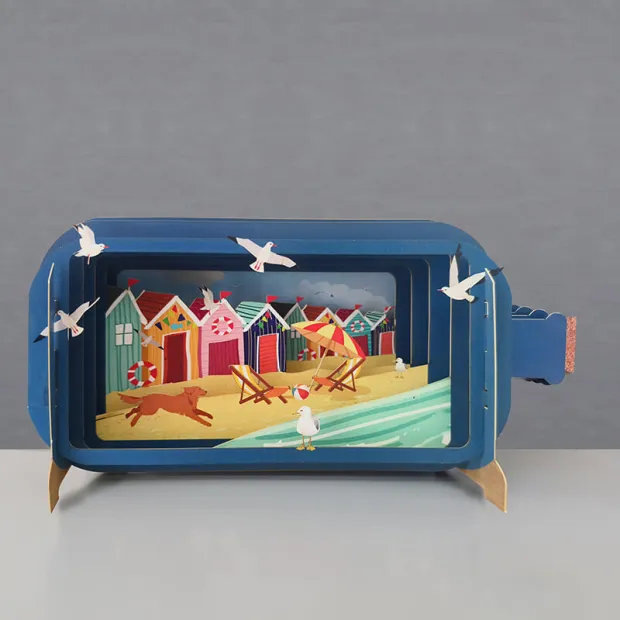 3D Pop Up Carte Plage