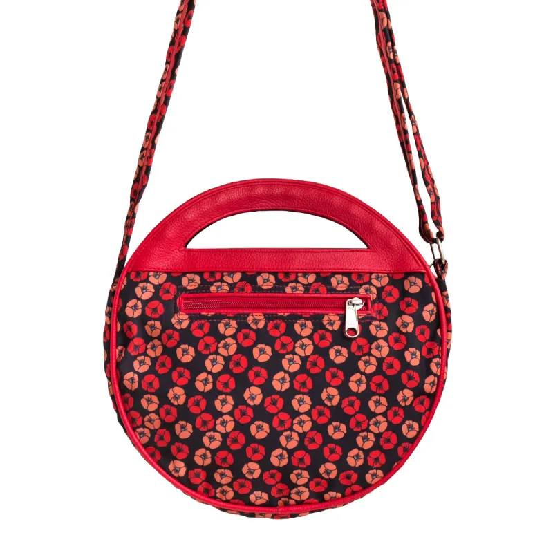 Sac à Main Rouge Fleuri Occasion - Sac Bandoulière Printanier Sans Marque