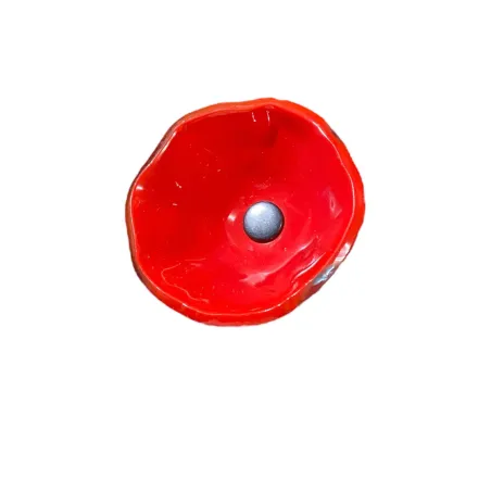 Fleurs en verre rouge - coquelicots - Moyen