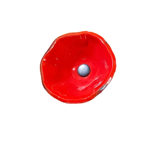 Fleurs en verre rouge - coquelicots - Moyen
