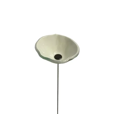 Fleurs en verre blanc - coquelicots - Moyen