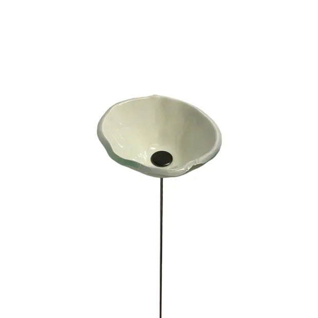 Fleurs en verre blanc - coquelicots - Moyen