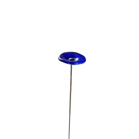 Fleurs en verre bleu foncé coquelicots - Petit 