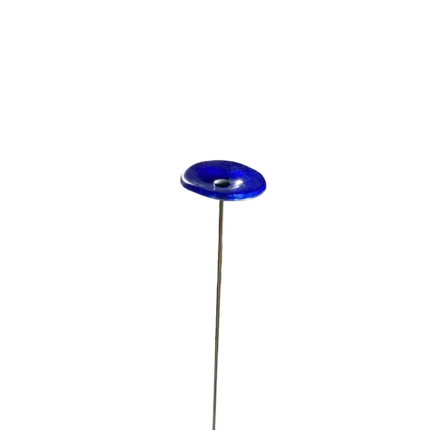 Fleurs en verre bleu foncé coquelicots - Petit 