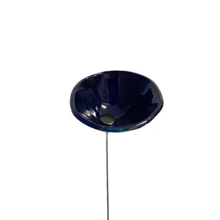 Fleurs en verre bleu foncé coquelicots - Moyen